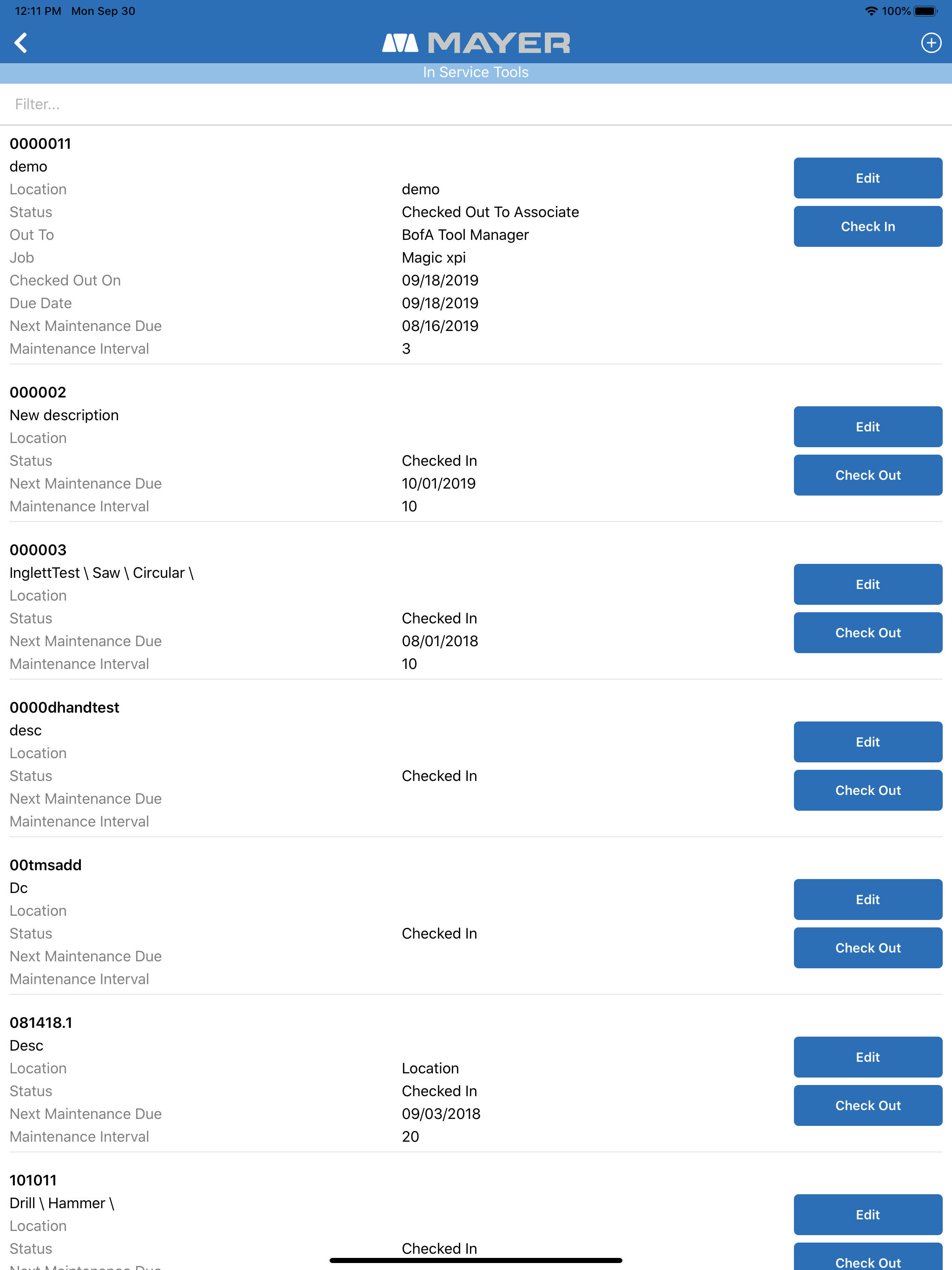 Mayer Tool Management