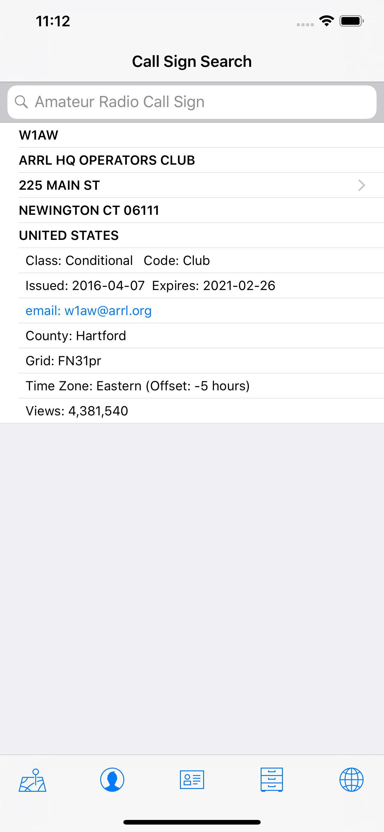 Callsign Search