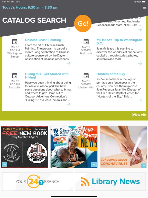 Dayton Metro Library iPad screenshot 1 - Education app
