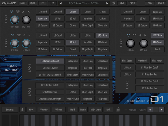 AudioKit Digital D1 Synth iPad app afbeelding 7