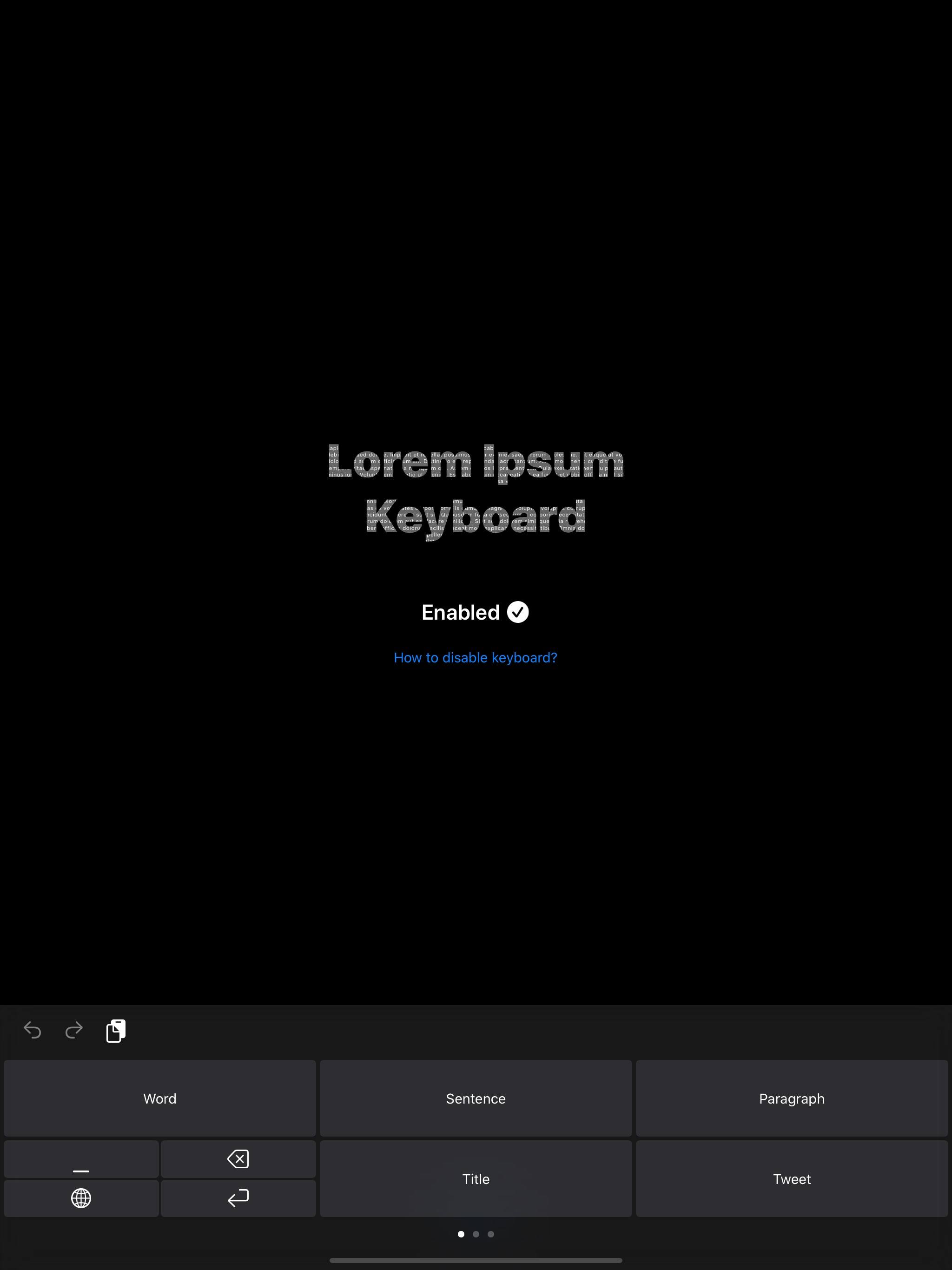 Lorem Ipsum Keyboard screenshot 5