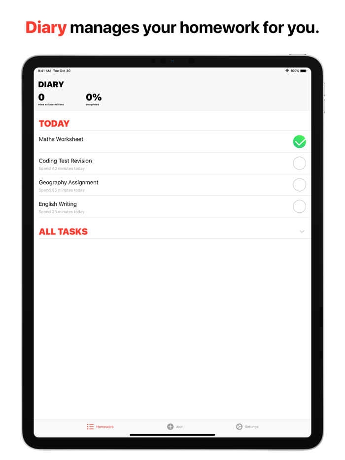 Diary - Homework Management