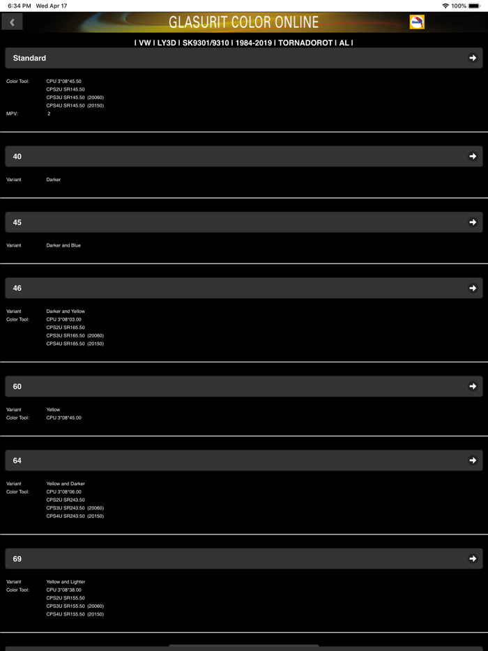 Glasurit Color-Online