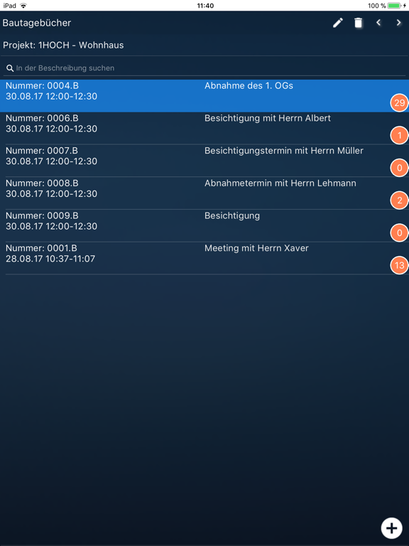 Screenshot #5 pour BUILDUP.bautagebuch