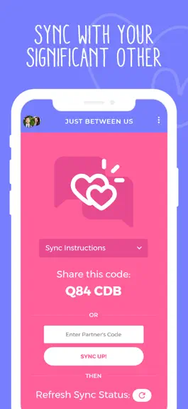 Game screenshot Just Between Us - Couples Chat apk