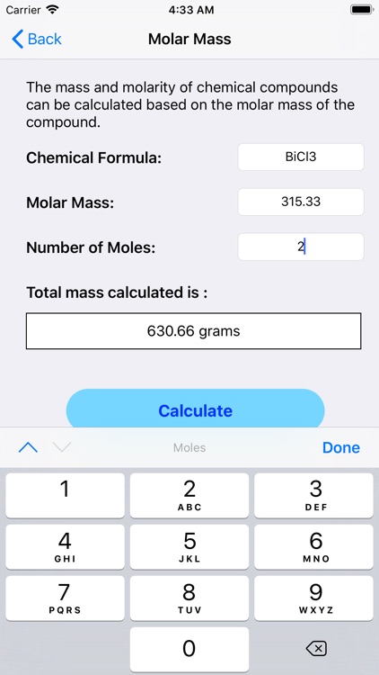 Calculate Molar Mass