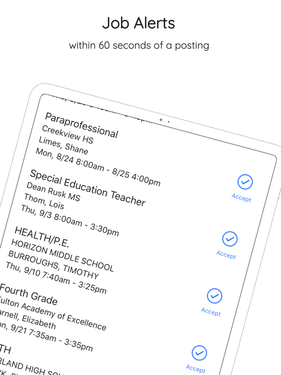 SubSidekick for Frontline Ed iPad screenshot 1 - Education app