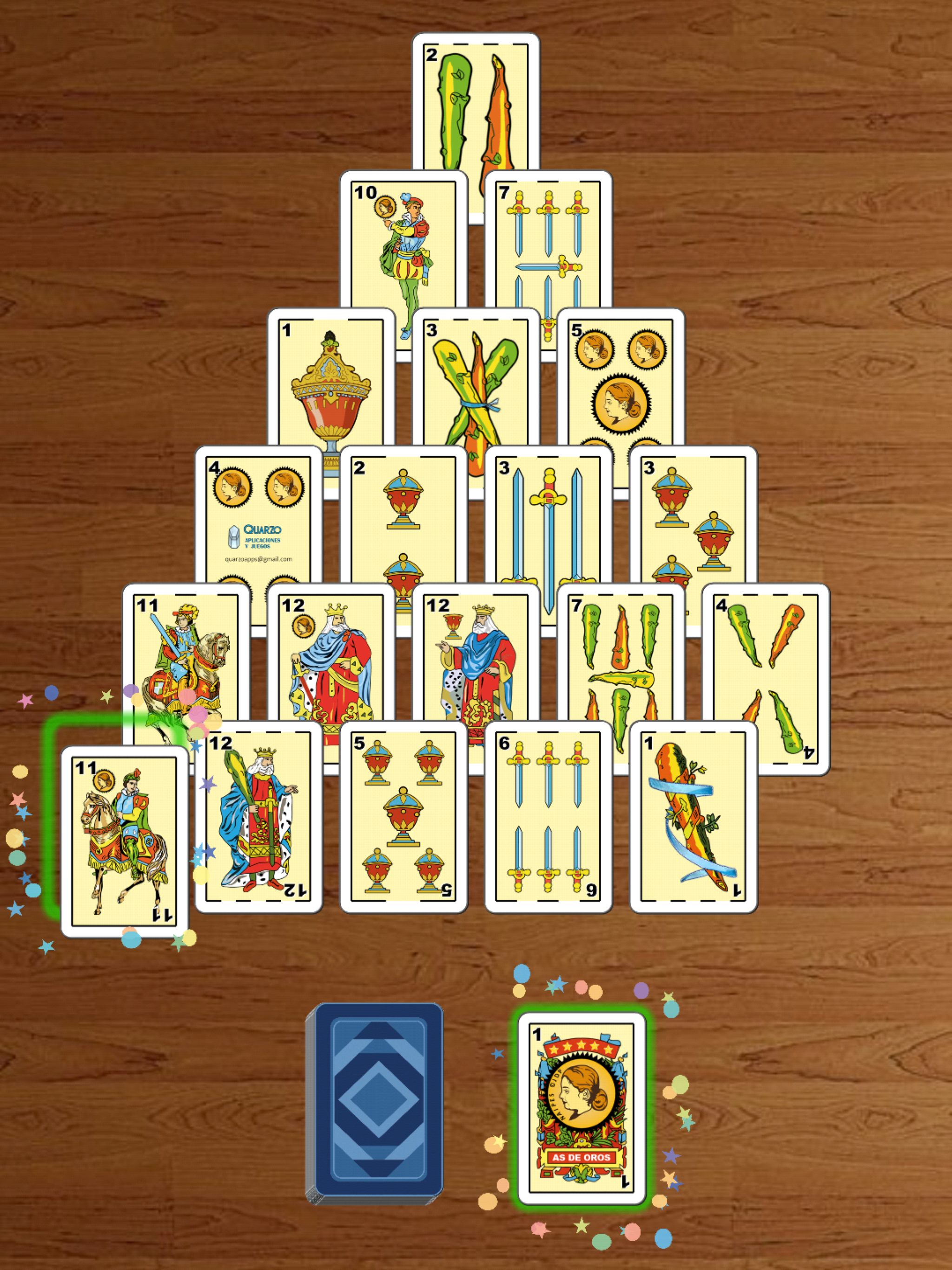 Solitaire pack (Spanish cards)
