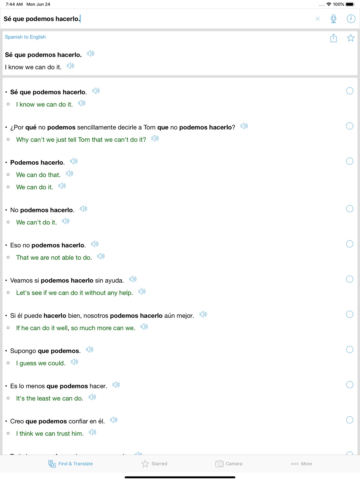 Spanish Translator Offline ipad screenshot 3