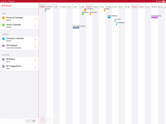 CoCoCal - Timeline Calendar iPad screenshot 3 - Productivity app
