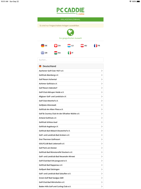 Screenshot #4 pour PC CADDIE Golf Club App