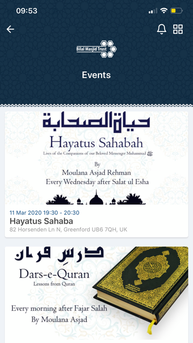 Bilal Masjid Greenford Screenshot