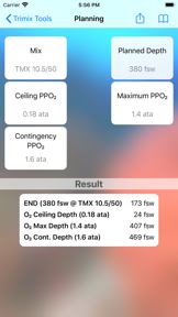 Trimix Tools screenshot