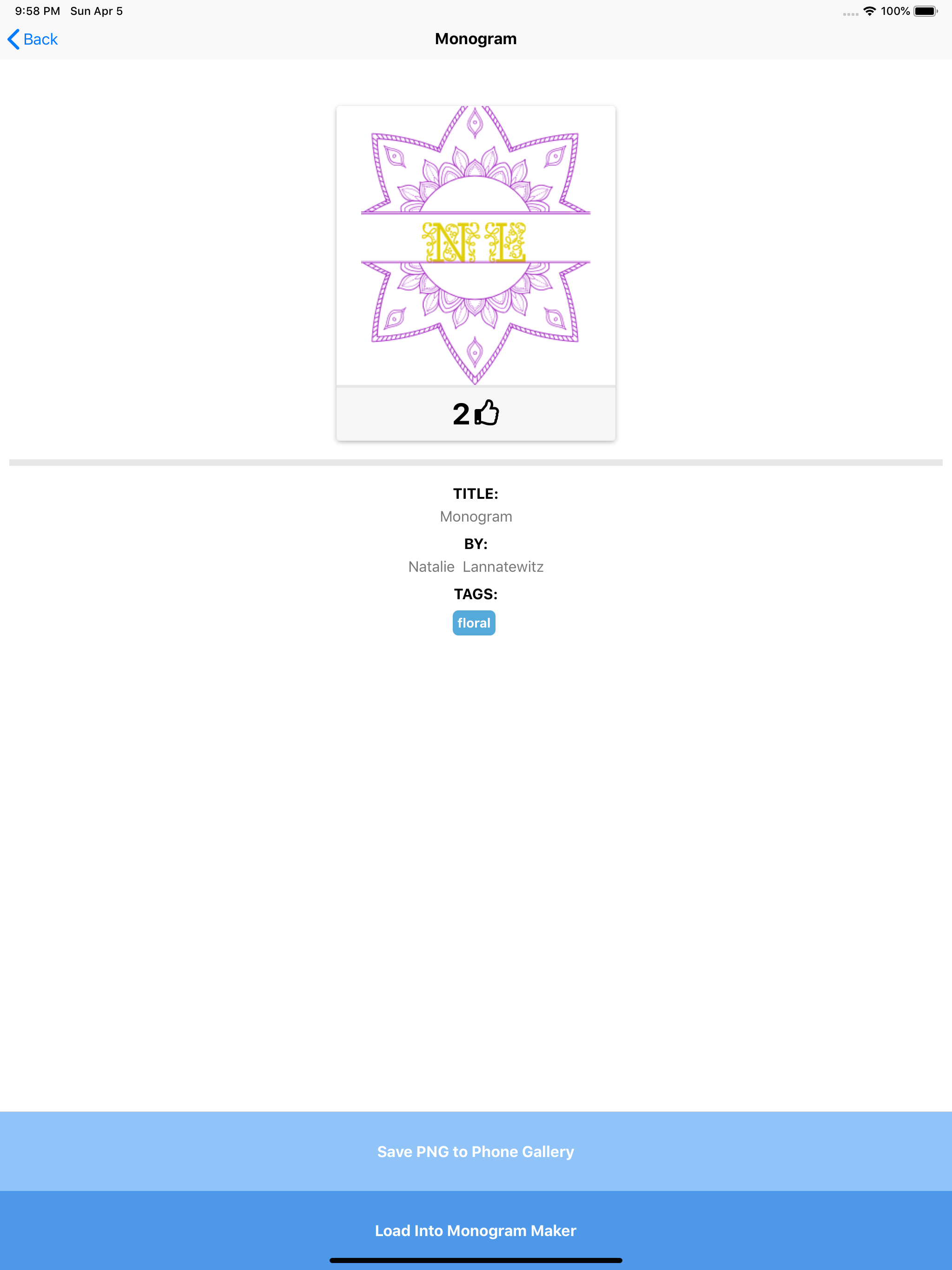 Monogram Maker App