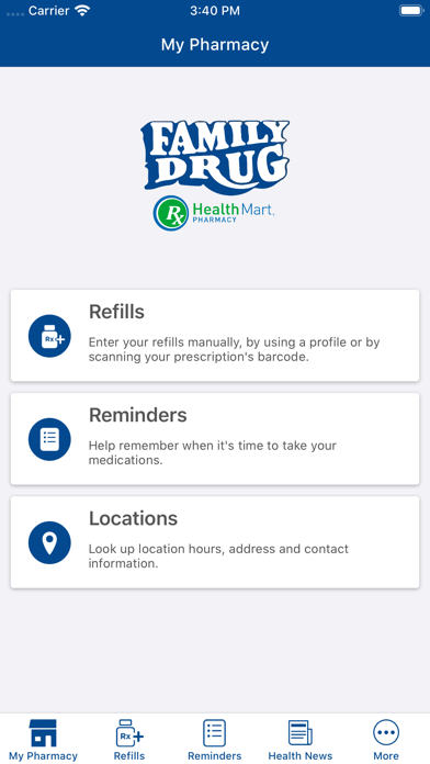 Family Drug Pharmacy iPhone screenshot 1 - Health & Fitness app