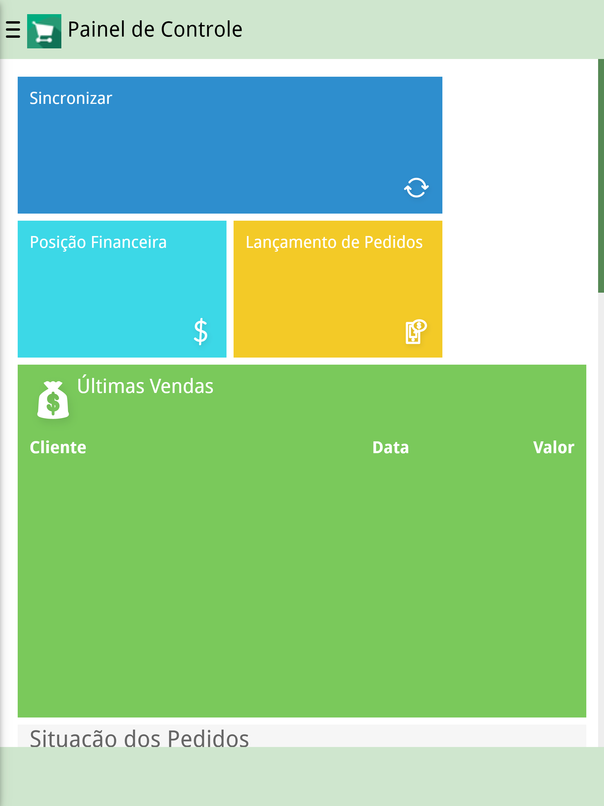 Pebbian Lançamento Pedidos