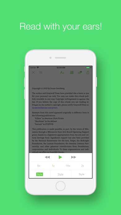 EPUB Aloud: Book Voice Reader Screenshot