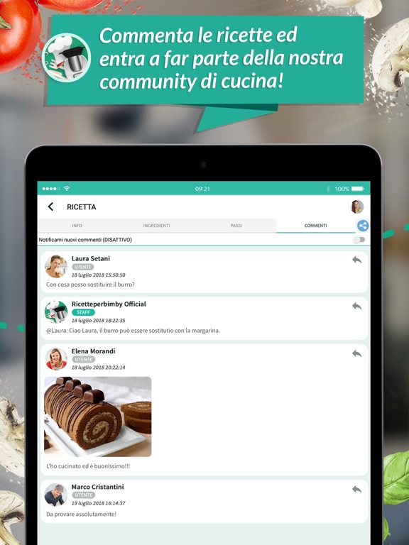 Ricette Bimby iPad screenshot 5 - Food & Drink app