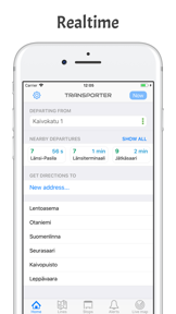 Transporter Journey planner screenshot