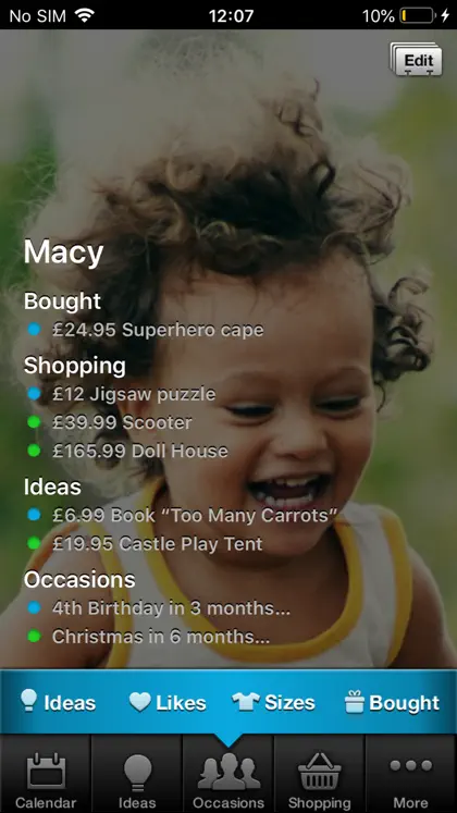 Screenshot 5 di 6 di Gift Plan