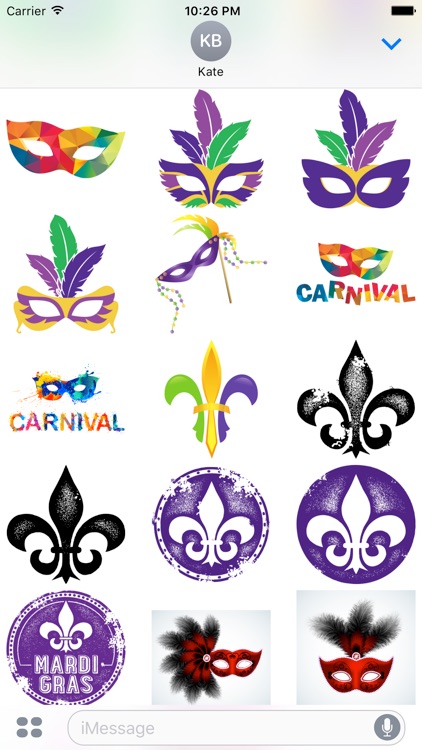 Mardi Gras Stickers
