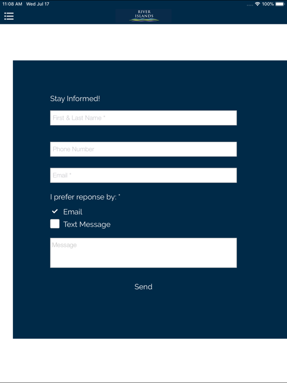 River Islands iPad screenshot 10 - Navigation app