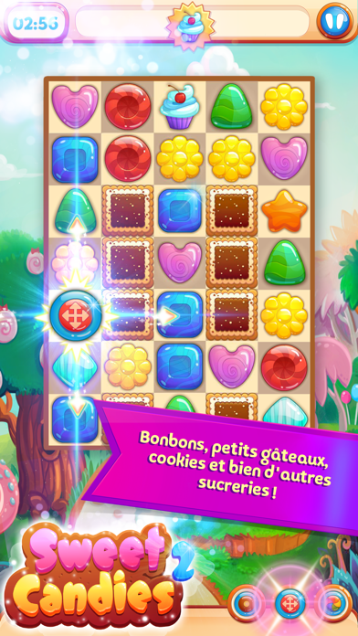 Screenshot #2 pour Sweet Candies 2: Match 3 Games