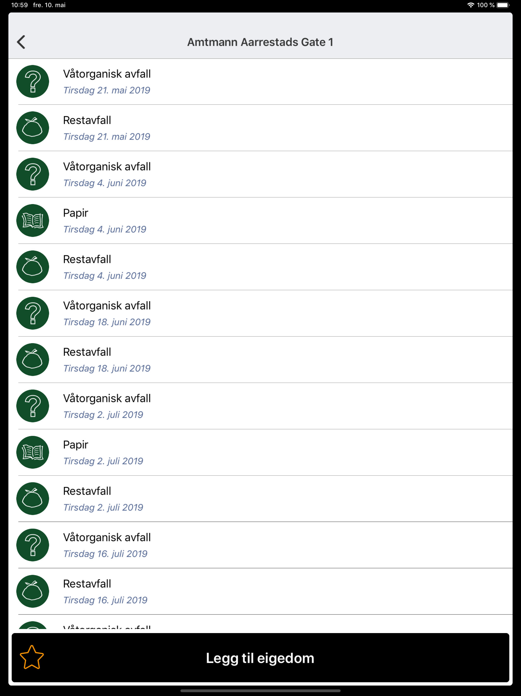 Renovasjon Time kommune screenshot 10
