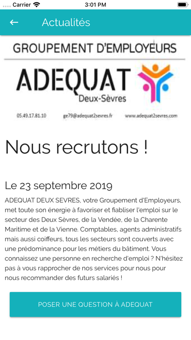 Screenshot #2 pour ADEQUAT Deux-Sèvres