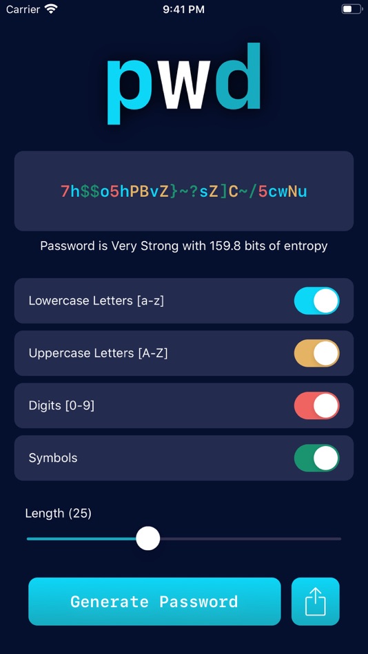 #1. pwd - Password Generator (iOS) 게시자: Michael MacCallum