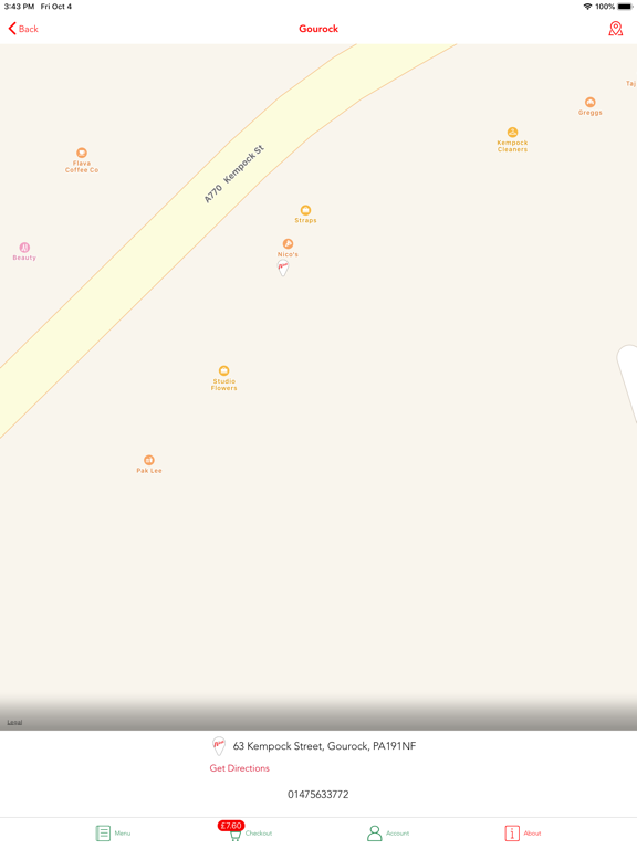 Nico's Pizzeria iPad screenshot 4 - Food & Drink app