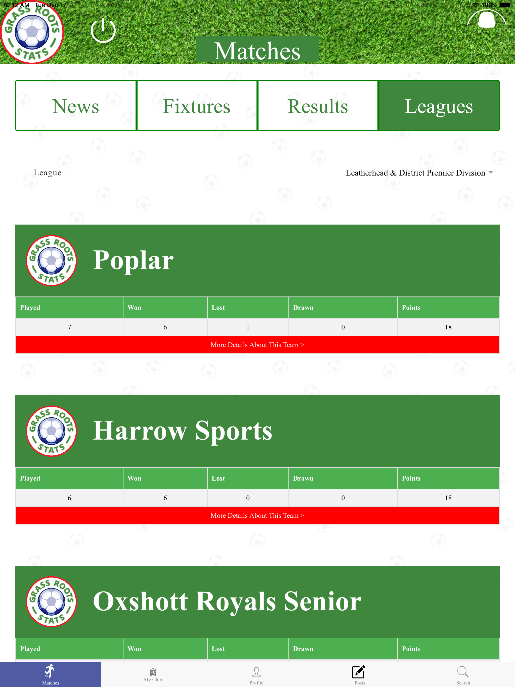 Grassroots Stats screenshot 8