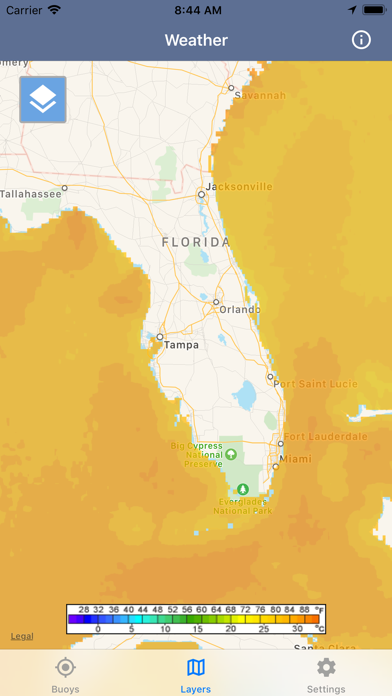 Ocean Water Temperature Screenshot