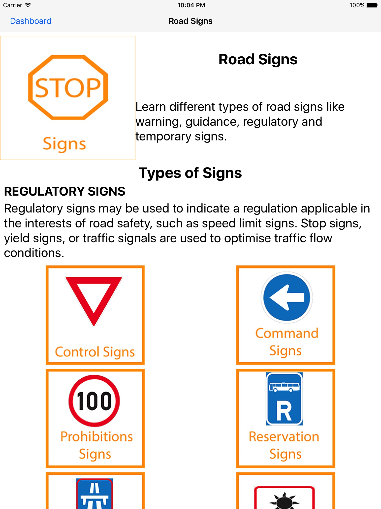 K53 Signs and Control screenshot 2