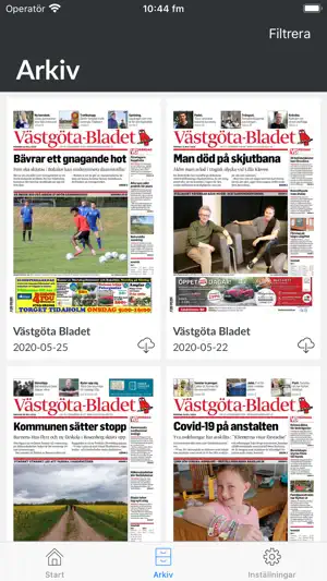 Västgöta-Bladet e-tidning screenshot 2