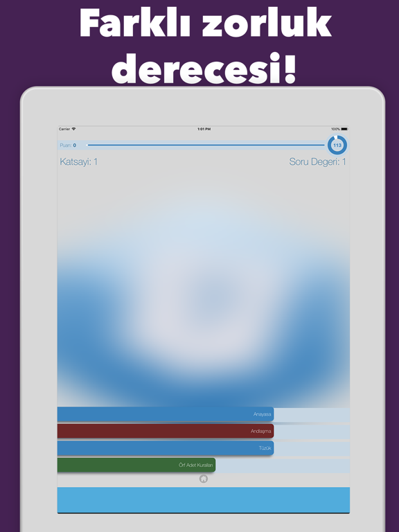 Knowledge Quiz  ٞ iPad screenshot