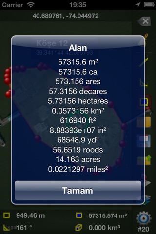 GPS Alan Ölçümü Liteのおすすめ画像5
