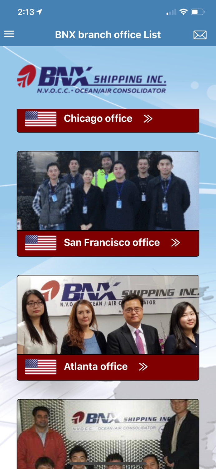 BNX SHIPPING CONTACT