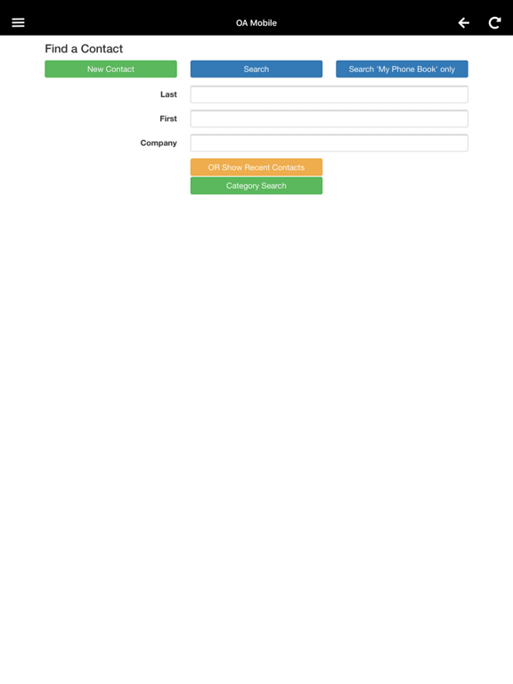 OA Mobile iPad screenshot 1 - Business app