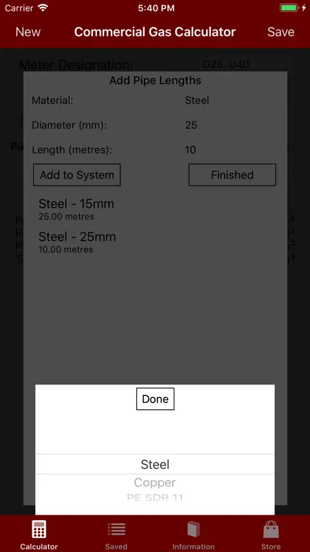 Commercial Gas Calculator screenshot 3 of 3