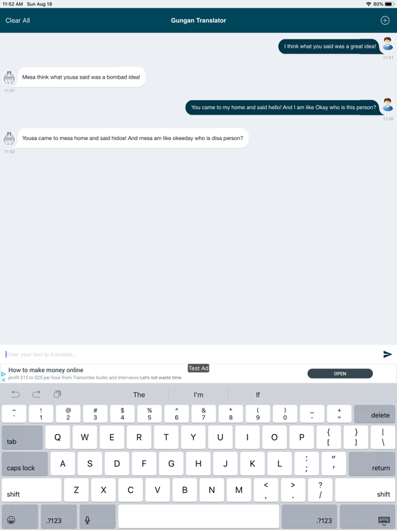 Screenshot #4 pour Gungan Translator