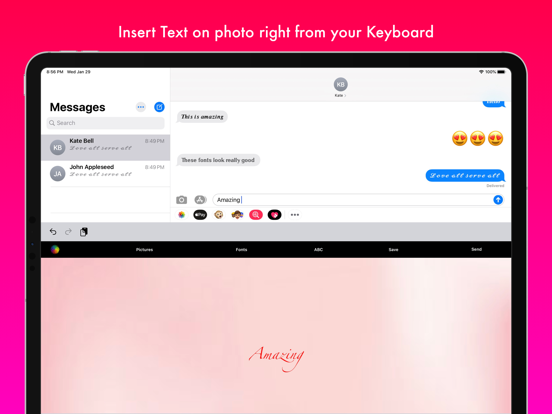 Fonts Keyboard with Themes iPad screenshot 4 - Utilities app