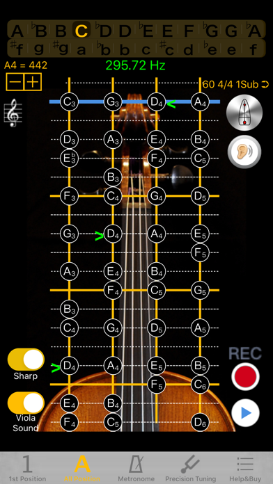 Viola Tuner - Pitch screenshot 2