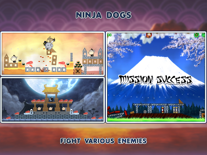 Ninja Dogs Slingshot Shooter