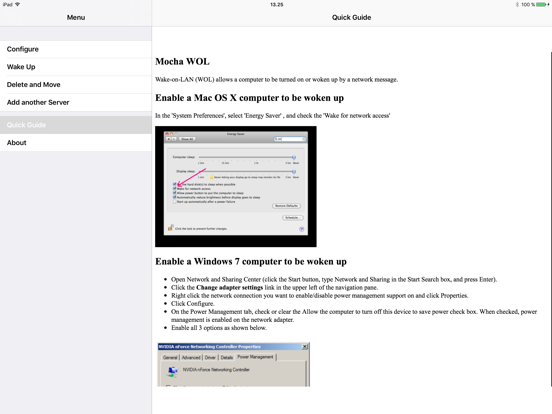 Mocha WOL iPad screenshot 4 - Business app