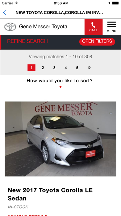 Gene Messer Toyota iPhone screenshot 4 - Shopping app