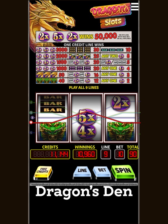 Triple Slots Dragons Den iPad screenshot 4 - Games app
