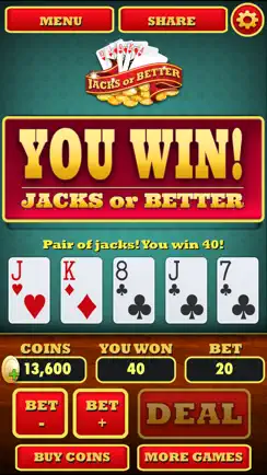 Video Poker ( Jacks or Better) iPhone image 2
