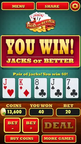 Game screenshot Video Poker ( Jacks or Better) apk