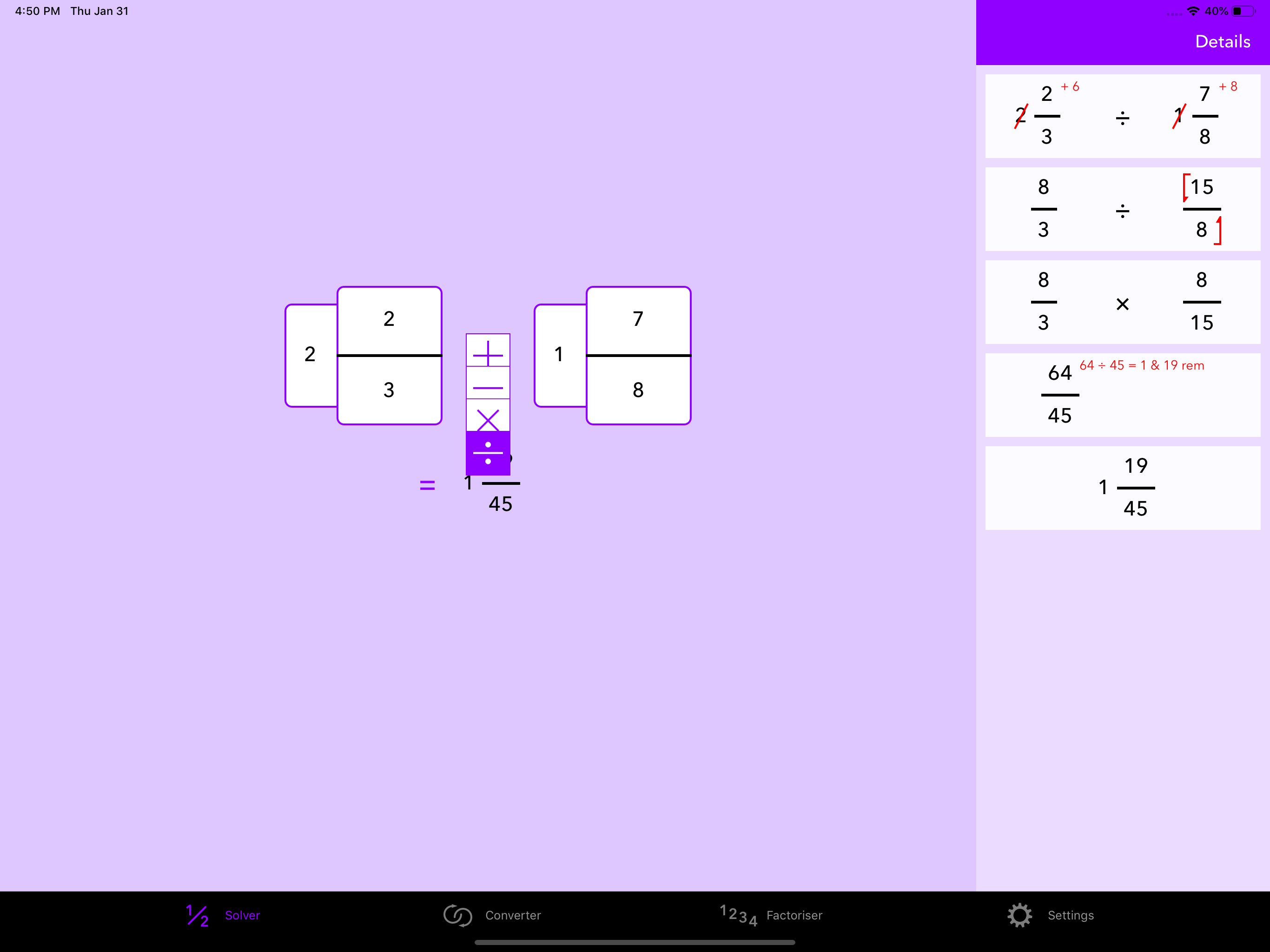 Fraction Help screenshot 6